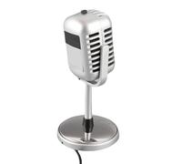 Classic Style Vintage Microphone Wired Party Mic, Clear Sound for Performance, Adjustable Angle for Stage Studio, Premium Plastic Material