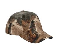 Classic Stylish Baseball Cap - Unique Puppy Waiting On The Roadside Print Design for Everyday Use and Outdoor Activities Black