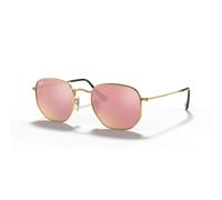 Ray-Ban RB3548N Hexagonal Metal Flat Lenses 001/Z2 Men's Sunglasses Gold Size 48