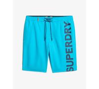 Superdry Classic 19´´ Logo Swimming Shorts Blue S Men
