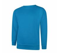 Classic Sweatshirt Brushed Jumper Uneek Unisex Thick Casual Smart Pullover Sweat