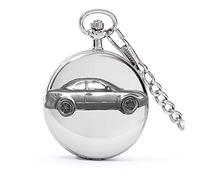 Classic Swedish Car Sab 93 Con. 1995 ref238 Pewter Effect Design on a Polished Silver case Men's Gift Quartz Pocket Watch fob