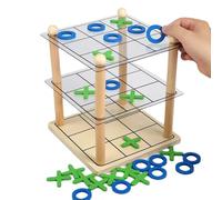 Classic Table Game - 20.2x20.2x23.5cm Wooden Educational, Interactive Strategic Play | Family Fun Row Connect Board Game For Children Adults Classroom Travel Gathering Strategic Gameplay