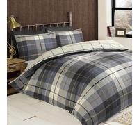 Classic Tartan Duvet Set - King Size Blue