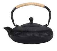 Classic Teapot Cast Iron Tea Kettle with Filter Flat Pot for Boiling Water Handmade Kung Fu Set Electric Ceramic Stove 800ML