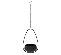 Classic Teardrop Hanging Planter , Black , Modern Minimalist Hanging Basket