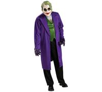 Classic The Joker Costume Mens Halloween Fancy Dress Batman Dark Knight