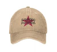 Classic The Smashing Pumpkins Baseball Cap Vintage Distressed Washed Rock Band Tour Snapback Hat Unisex Outdoor All Seasons Adjustable red