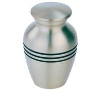 Classic Three Bands Pewter Keepsake Urn by Silverlight Urns