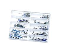 Classic three-hand clock hands set multiple movements featuring easy assembly. Classic 3-hand design watch parts, silver blue