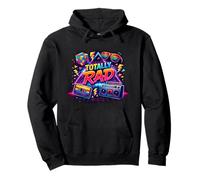 Classic Throwback Totally Rad Colorful Retro 80s Vibe Pullover Hoodie