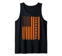 Classic TN Orange Print Retro Varsity Vintage Tennessee Tank Top