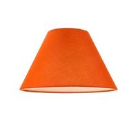 Classic Traditional 10" Vivid Orange Cotton Coolie Lampshade Suitable for Table Lamp or Pendant | 25cm x 17cm x 10cm by Happy Homewares