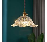 Classic Transparent Glass Chandeliers for Dining Room Decor Adjustable Metal Brass Pendant Lights for Kitchen Island Bedside Table Lamps - Elegant Home Lighting Solutions