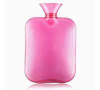 Classic Transparent Hot Water Bottle Watehot Reusable Portable Filled Great for Pain Relief, and Cold Bag/Blu(Roze)