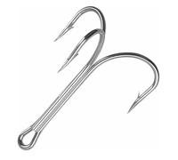 Classic Treble Fishing Hooks, 10pcs/30pcs Large Treble Hooks Saltwater Silver Triple Fishing Hooks Sharp Barbed Fish Hooks Size 4/0 6/0 7/0 8/0 10/0