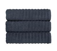 Classic Turkish Towels - Extra Large Premium Cotton Bath Sheet Set - Thick and Absorbent, Ribbed 3-Piece Luxury Bathroom Towels, 40x65 inches, 100% Turkish Cotton (Royal Blue)