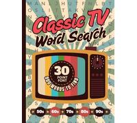 Classic TV Word Search For Seniors: Hardcover / 30 Font / Extra Large Print / Jumbo Letters - Easy To Read / 50 Old Television Show Themed Puzzles / Adults - Elderly Citizen Gift
