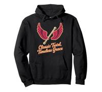 Classic Twirl Timeless Grace Wings & Baton Design Pullover Hoodie