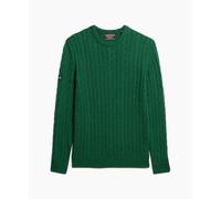 Classic twisted knit cotton jumper Superdry Vert XL