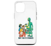 Classic UFO with green aliens flying above city Case for iPhone 12/12 Pro