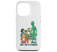 Classic UFO with green aliens flying above city Case for iPhone 13 Pro