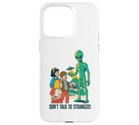 Classic UFO with green aliens flying above city Case for iPhone 15 Pro Max