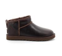 UGG® Classic Ultra Mini Leather Regenerate Boot in Ironwood, Size 10, Leather/Polyester/Wool