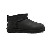 UGG Women's Classic Ultra Mini Lthr Fashion Boot, Black, 7 UK