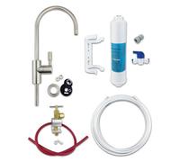 Classic Under Sink Drinking Water Filter System With Finerfilters Ff-6010Pf Push Fit Filter With Brushed Nickel Tap