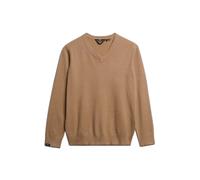 Classic V-neck sweater for women Superdry Beige M