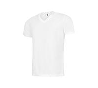 Uneek Clothing T-Shirt UC317 Classic V Neck 180GSM White 2XL