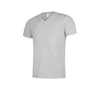 Uneek UC317 Classic V Neck T-Shirt 180GSM Heather Grey S Colour: Heath S