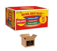 Classic Variety Crisp Big Box Pack- 4 Different Flavours - Cheese & Onion, Walkers ReadySalted, PrawnCockTail, Walkers Salt & Vinegar Gift Pack