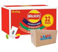 Classic Variety Multipack Crisps 32X25g Contains 4 Flavours Cheese And Onion Ready Salted Salt & Vinegar Prawn Cocktail Boxed Treatz