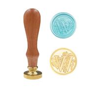 Classic Various Alphabet Sealing Wax Seal Stamp, Brass Head Wooden Handle Letter Stamps Compatible with Card/Envelope/Gift(Letter W)