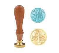 Classic Various Alphabet Sealing Wax Seal Stamp, Brass Head Wooden Handle Letter Stamps Compatible with Card/Envelope/Gift(Letter T)