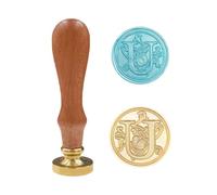Classic Various Alphabet Sealing Wax Seal Stamp, Brass Head Wooden Handle Letter Stamps Compatible with Card/Envelope/Gift(Letter U)