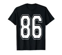 Classic Varsity Number 86, Happy 86th Birthday Milestone Value Graphic T-Shirt