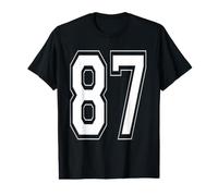 Classic Varsity Number 87, Happy 87th Birthday Milestone Value Graphic T-Shirt