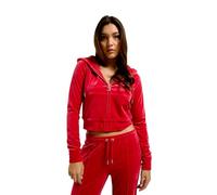Classic Velour Hoodie with Juicy Logo, Astor Red, L