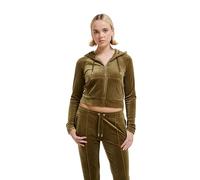 Juicy Couture Women's Classic Velour Hoodie with Juicy Logo Hooded Sweatshirt, Dark Olive, S (Pack of 10)
