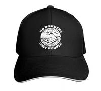 Classic Versatile Baseball Cap No Borders - Only People Black Wild Ball Hat Tea Hat Men's Luxury Women's PLeisure Sports Gifts