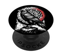 Classic Viking Raven Messenger Celtic Knotwork PopSockets Adhesive PopGrip