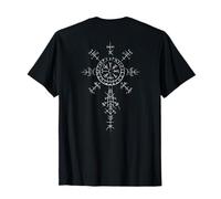 Classic Viking Symbols Compass Vegvisir Nordic (on back) T-Shirt