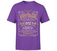 Classic Vintage 1952 73rd Birthday Original Parts Mostly Gift Casual Wear Mens T Shirt Purple M
