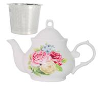 Classic Vintage British Royal Style Ceramic Teapot, 30 oz Large Teapot, Perfect for Everyday Gatherings (Green, Large)