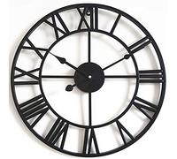 Classic Vintage Large Garden Wall Mounted Clock,Silent Skeleton Wall Clock, Wall Clock Large Without Ticking Sound,40-80cm Outdoor Garden Wall Clock Roman Numerals Garden Clock Wrought Iron Waterproof