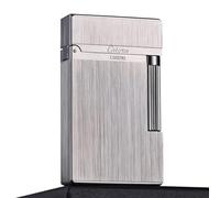 Classic Vintage Lighter, Kerosene/Butane Brushed Metal Copper Lighter, Side Slide Lgnition Steel Tone Trench Lighter for Men Dad Husband Gift Collect,A,Kerosene