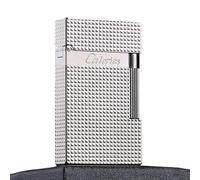Classic Vintage Lighter, Kerosene/Butane Copper Exquisitely Carved Lighter, Side Slide Lgnition Trench Lighter for Men Dad Husband Gift Collect,Silver2,Butane